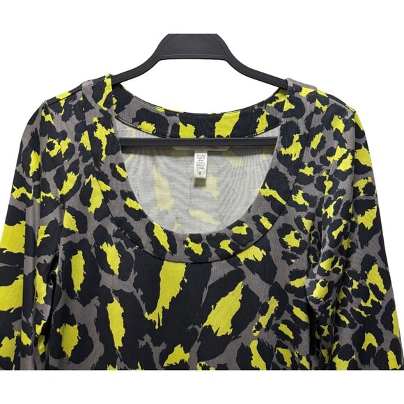 Diane Von Furstenberg Vintage Leopard Print Silk Jersey Mini Dress Size 12 - Picture 6 of 9